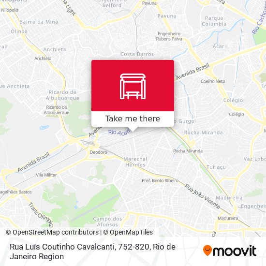 Mapa Rua Luís Coutinho Cavalcanti, 752-820