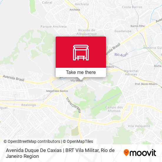 Mapa Avenida Duque De Caxias | BRT Vila Militar