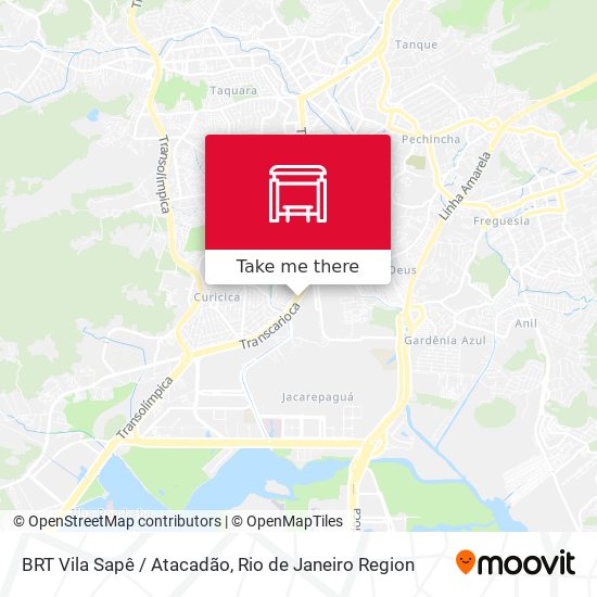 Mapa BRT Vila Sapê / Atacadão