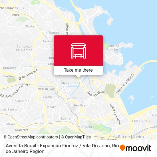 Avenida Brasil - Expansão Fiocruz / Vila Do João map