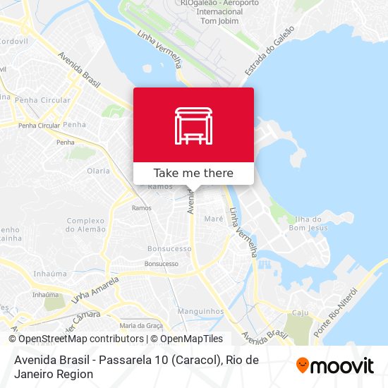 Mapa Avenida Brasil - Passarela 10 (Caracol)