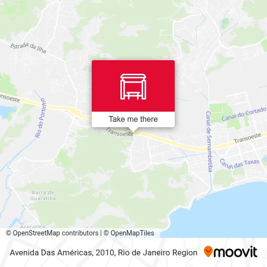 Avenida Das Américas, 2010 map