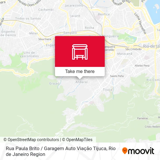 Rua Paula Brito / Garagem Auto Viação Tijuca map