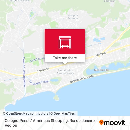Colégio Pensi / Américas Shopping map