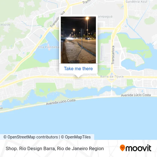 Shop. Rio Design Barra map