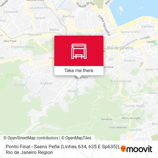 Ponto Final - Saens Peña (Linhas 634, 635 E Sp635)) map
