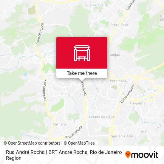 Rua André Rocha | BRT André Rocha map