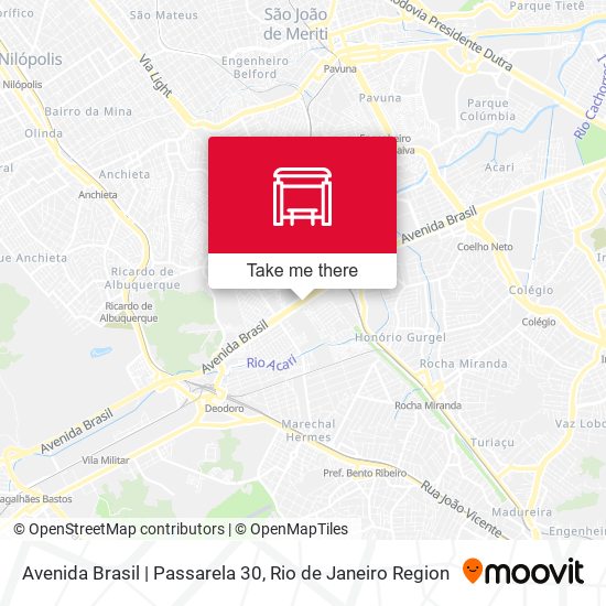 Mapa Avenida Brasil | Passarela 30