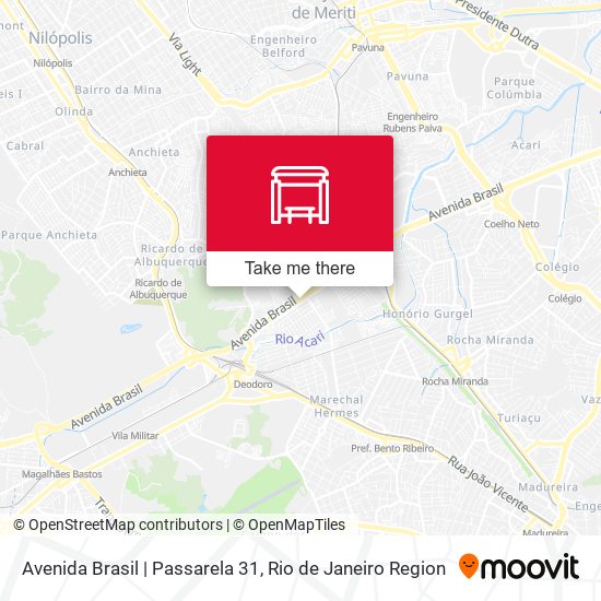 Mapa Avenida Brasil | Passarela 31