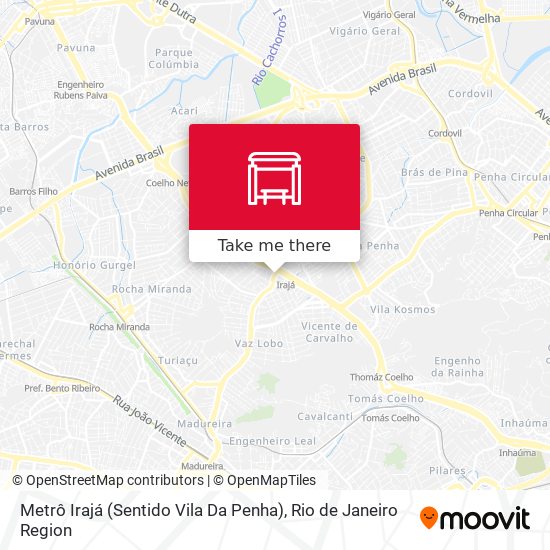 Metrô Irajá (Sentido Vila Da Penha) map