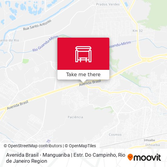 Avenida Brasil - Manguariba | Estr. Do Campinho map