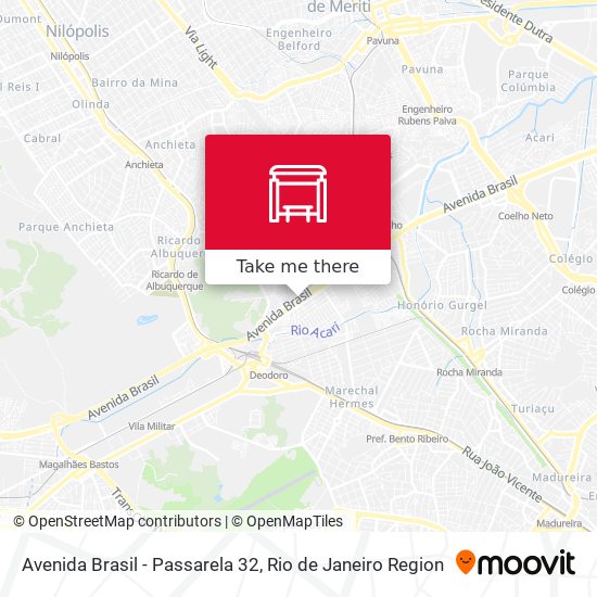 Mapa Avenida Brasil - Passarela 32