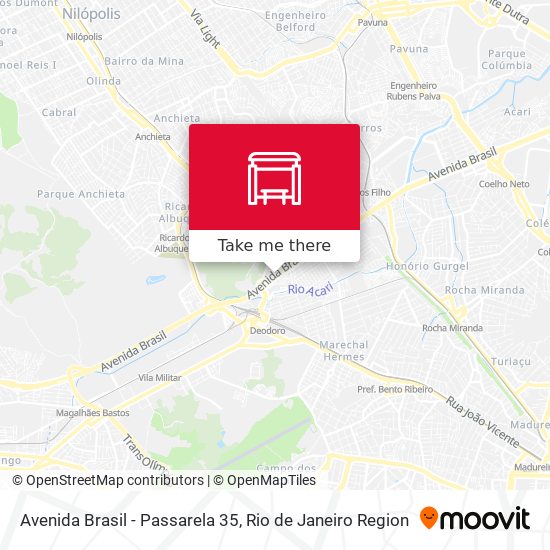 Mapa Avenida Brasil - Passarela 35