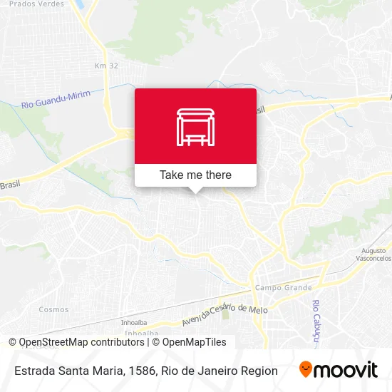 Estrada Santa Maria, 1586 map