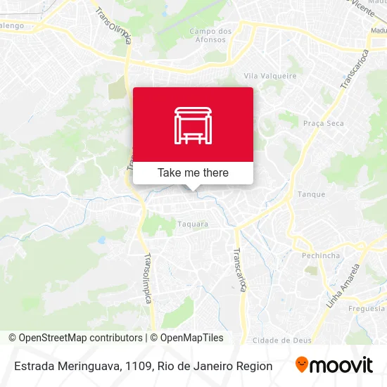 Estrada Meringuava, 1109 map