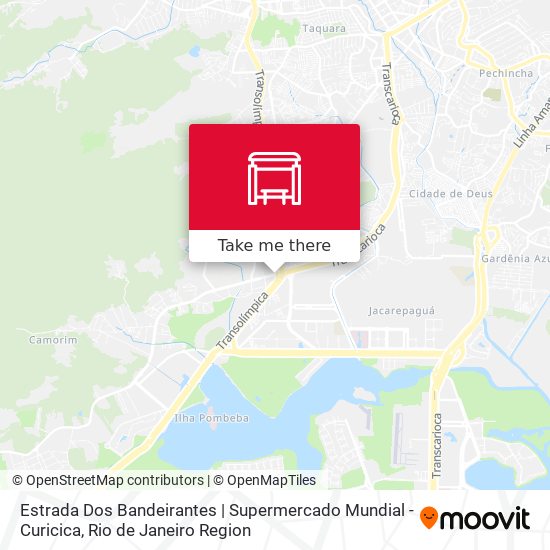 Estrada Dos Bandeirantes | Supermercado Mundial - Curicica map