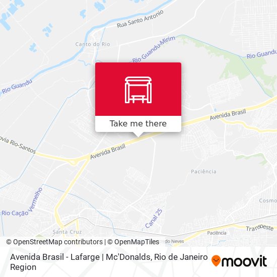 Avenida Brasil - Lafarge | Mc'Donalds map