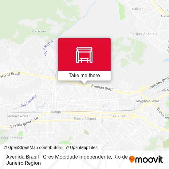 Avenida Brasil - Gres Mocidade Independente map