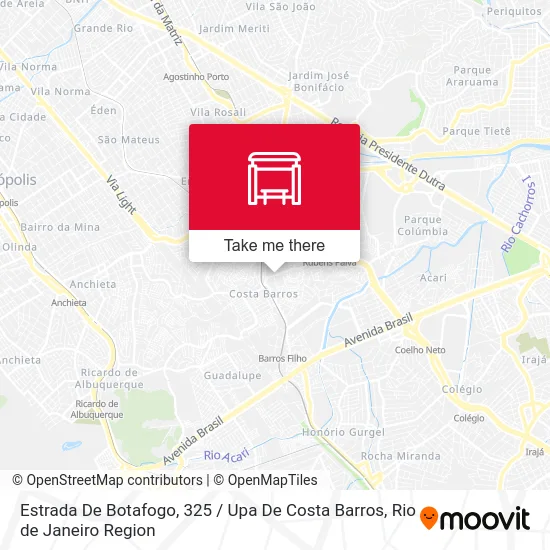Estrada De Botafogo, 325 / Upa De Costa Barros map
