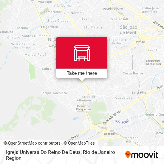 Igreja Universa Do Reino De Deus map