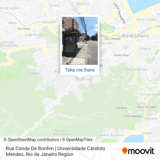 Rua Conde De Bonfim | Universidade Cândido Mendes map