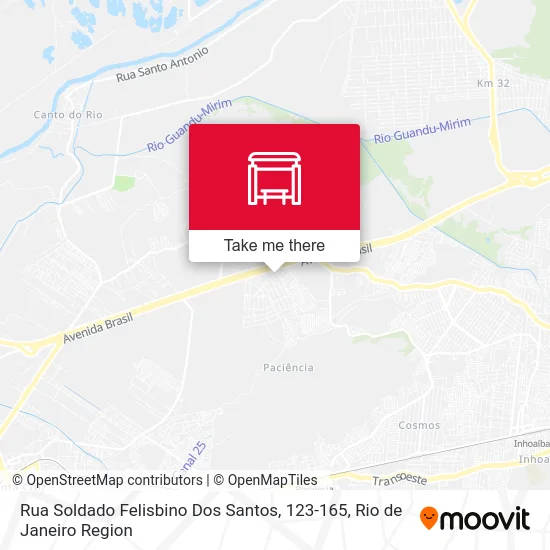 Rua Soldado Felisbino Dos Santos, 123-165 map