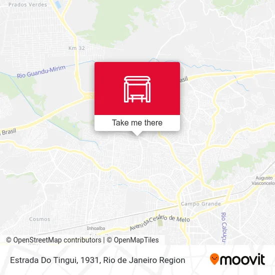 Estrada Do Tingui, 1931 map