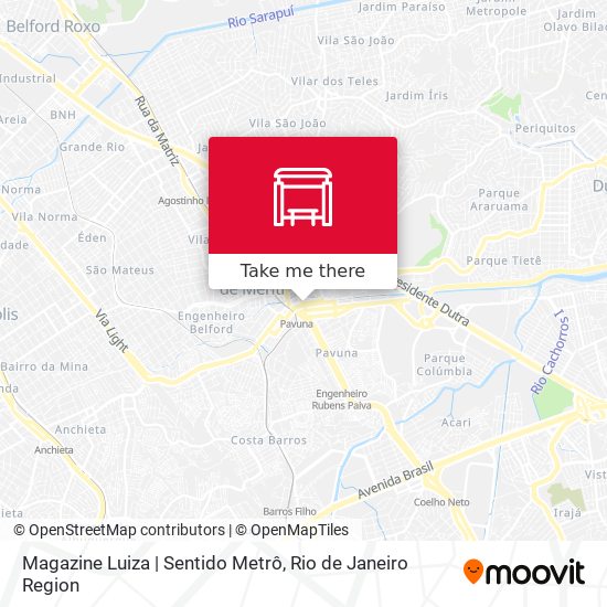 Magazine Luiza | Sentido Metrô map