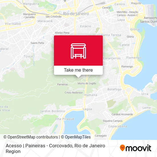 Acesso | Paineiras - Corcovado map