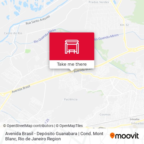 Mapa Avenida Brasil - Depósito Guanabara | Cond. Mont Blanc