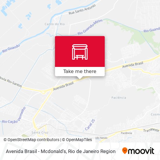 Avenida Brasil - Mcdonald's map