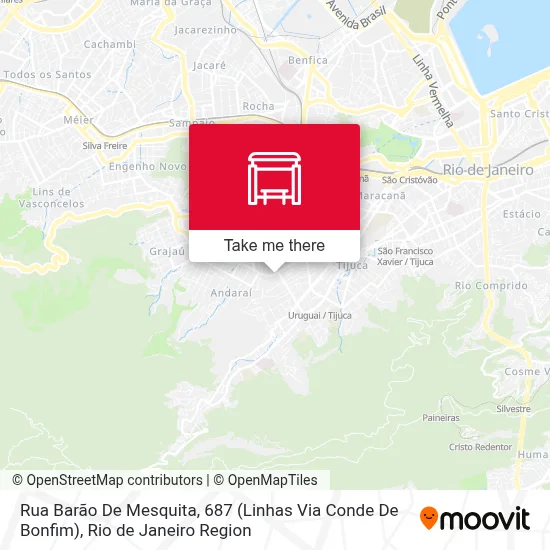 Rua Barão De Mesquita, 687 (Linhas Via Conde De Bonfim) map