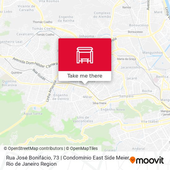 Mapa Rua José Bonifácio, 73 | Condomínio East Side Meier