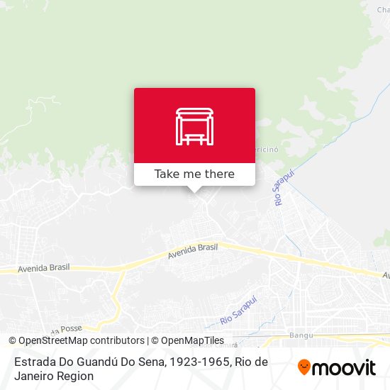 Estrada Do Guandú Do Sena, 1923-1965 map