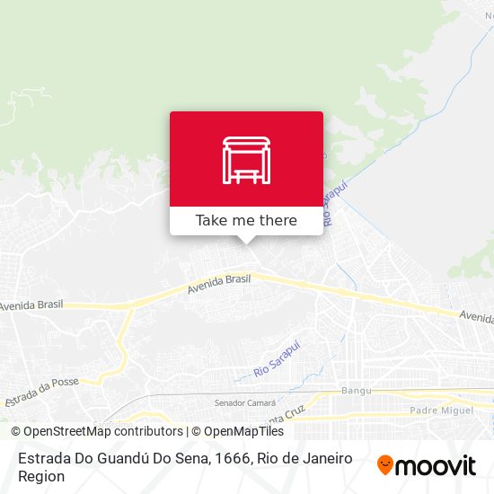Estrada Do Guandú Do Sena, 1666 map