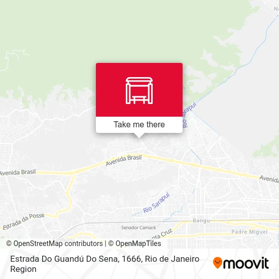 Estrada Do Guandú Do Sena, 1666 map