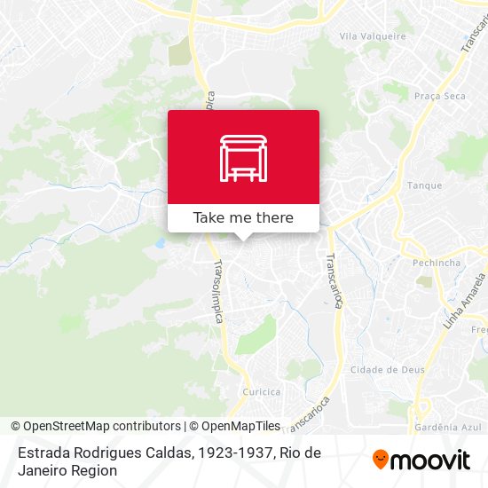 Estrada Rodrigues Caldas, 1923-1937 map