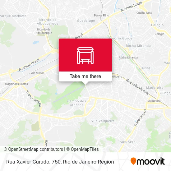 Rua Xavier Curado, 750 map