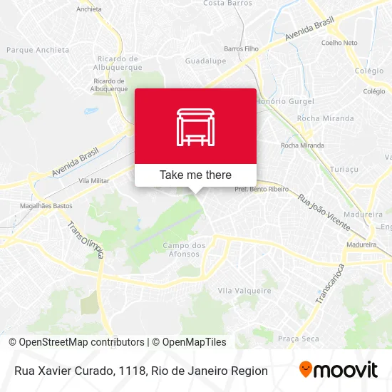 Rua Xavier Curado, 1118 map