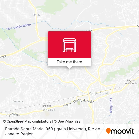 Estrada Santa Maria, 950 (Igreja Universal) map