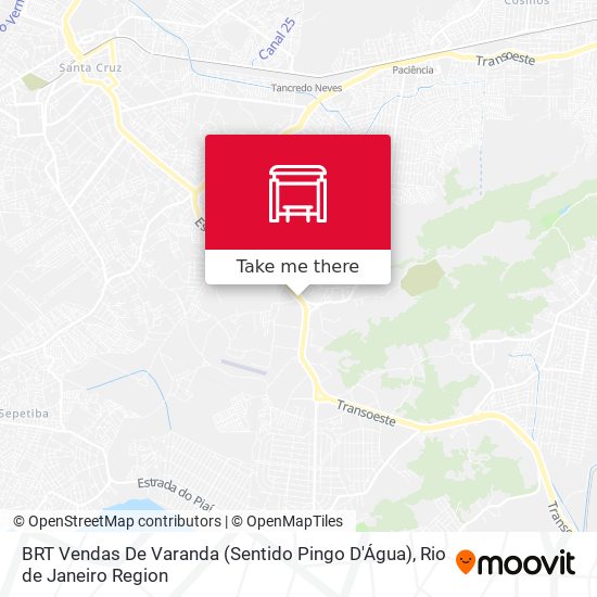 BRT Vendas De Varanda (Sentido Pingo D'Água) map