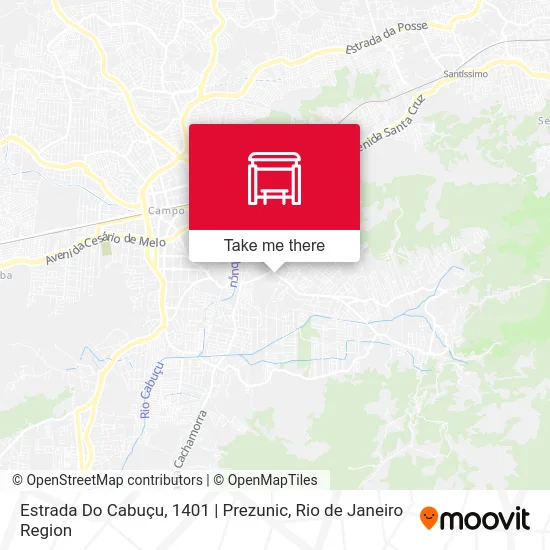 Estrada Do Cabuçu, 1401 | Prezunic map