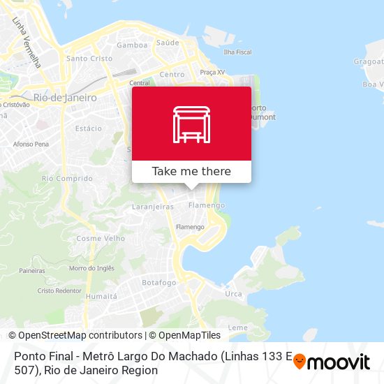 Mapa Ponto Final - Metrô Largo Do Machado (Linhas 133 E 507)