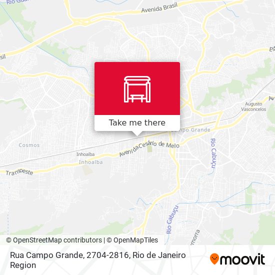 Mapa Rua Campo Grande, 2704-2816