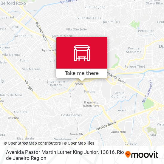 Mapa Avenida Pastor Martin Luther King Junior, 13816