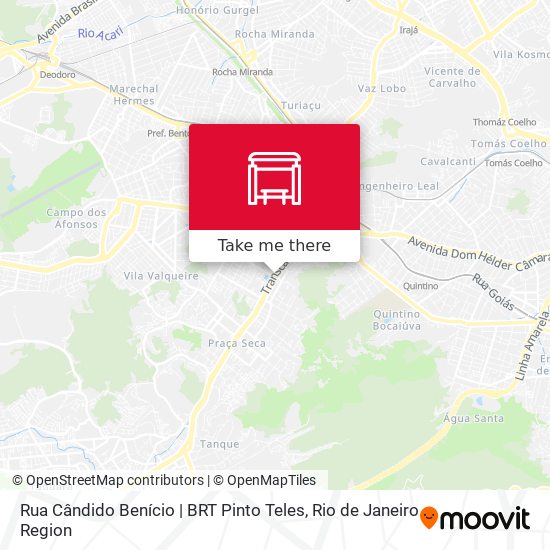 Rua Cândido Benício | BRT Pinto Teles map
