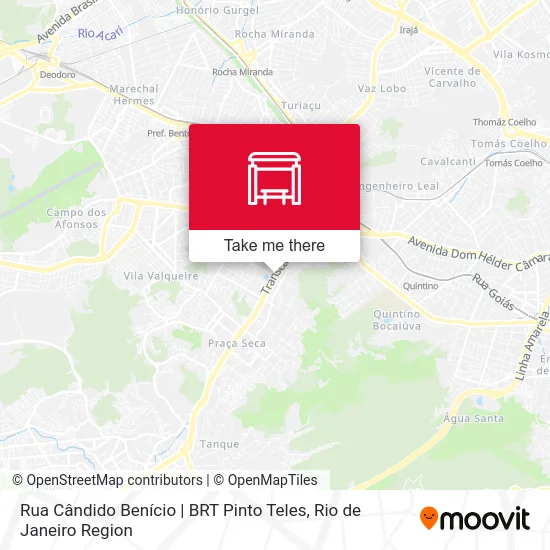 Rua Cândido Benício | BRT Pinto Teles map