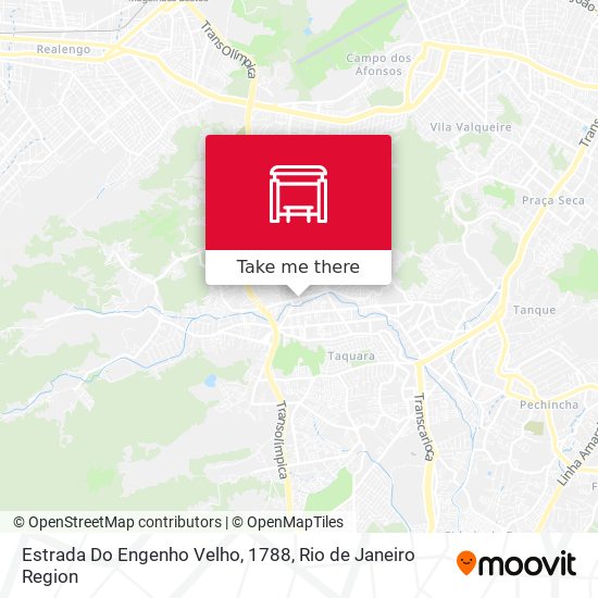Estrada Do Engenho Velho, 1788 map