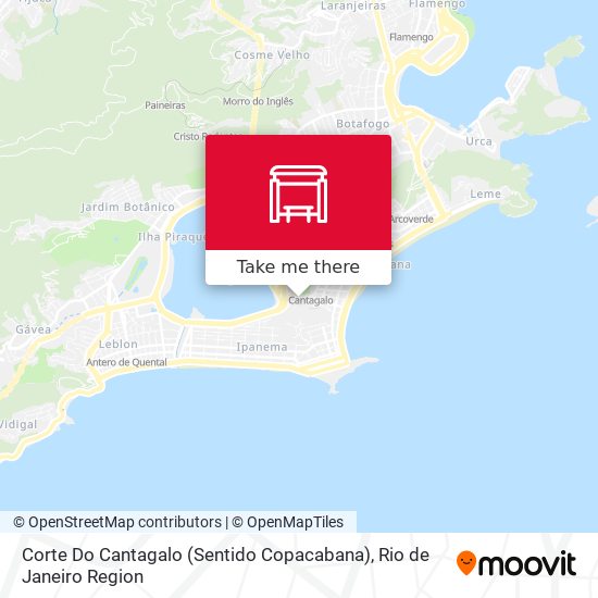 Mapa Corte Do Cantagalo (Sentido Copacabana)