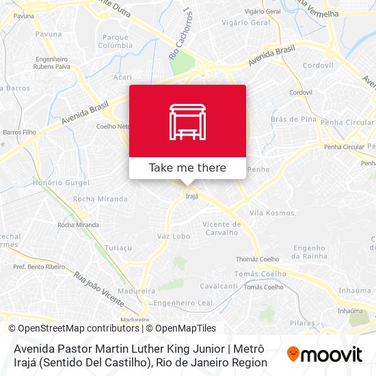 Avenida Pastor Martin Luther King Junior | Metrô Irajá (Sentido Del Castilho) map